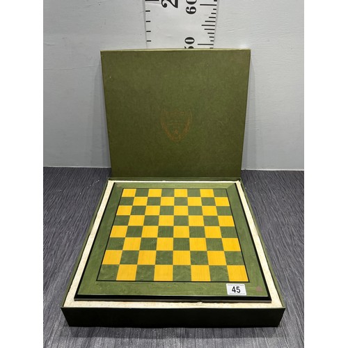 45 - Dom Perigon champagne chess set boxed