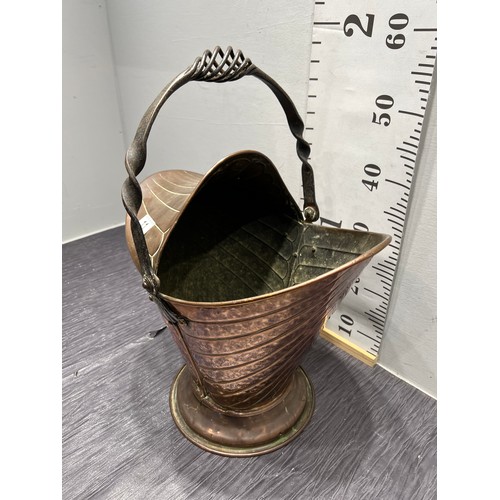 11 - Superb Victorian ornate copper coal bucket