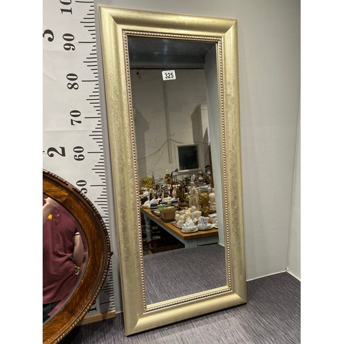 325 - 1920's-30's Oak bevel edge mirror + 1 other mirror