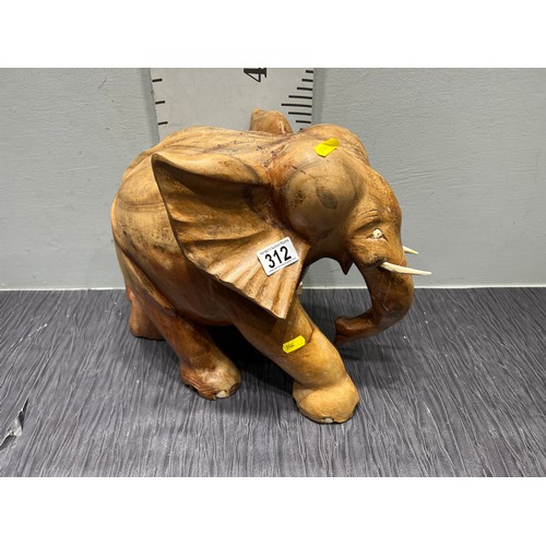 312 - Large wooden elephant