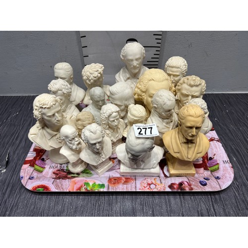 277 - Tray bust heads approx 19 tray not inc