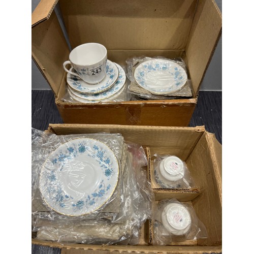 243 - 2 Boxed colclough china tea sets unused 12 place setting