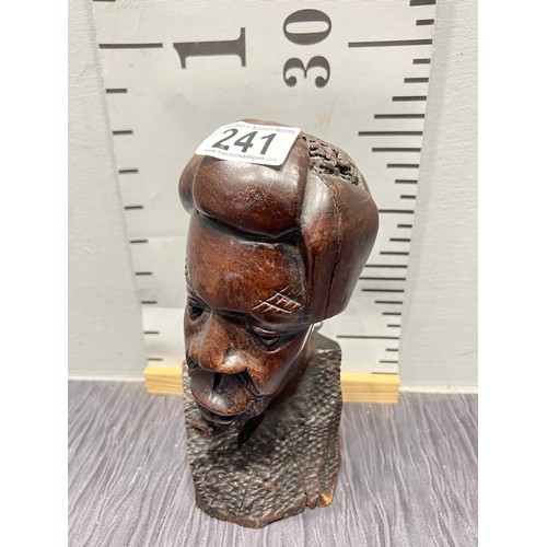 241 - Wooden carved african bust