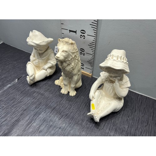 122 - 3 chalkware figurines 1A|F