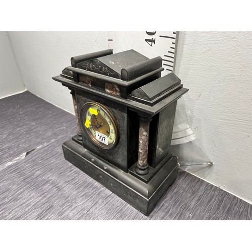 107 - Slate mantle clock