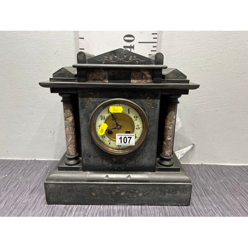 107 - Slate mantle clock