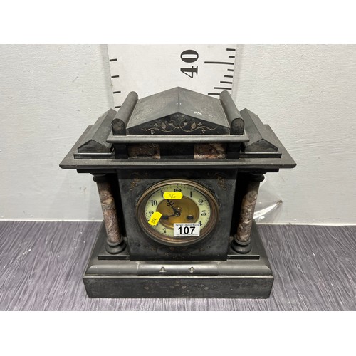 107 - Slate mantle clock