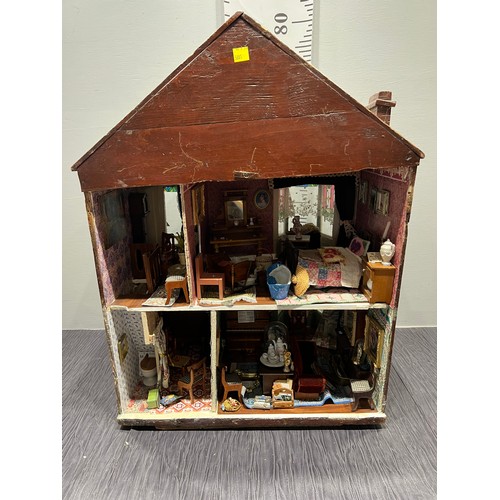 205 - Vintage dolls house + furniture