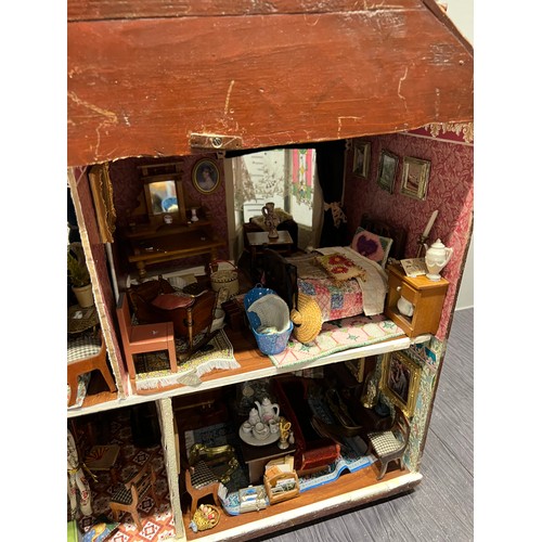 205 - Vintage dolls house + furniture