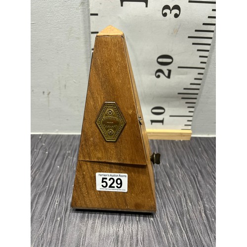 529 - Antique walnut french metronome