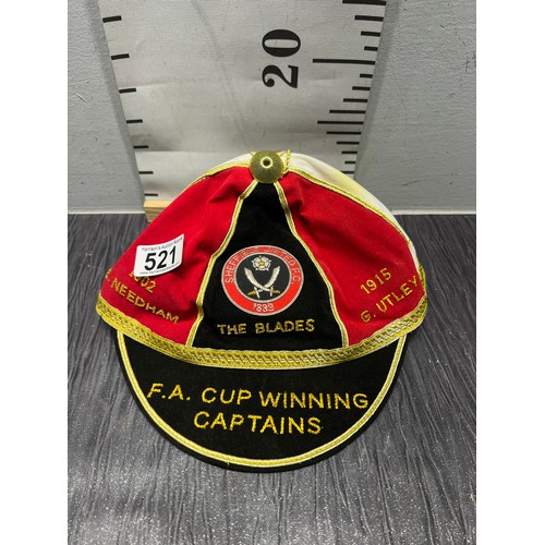 521 - Sheffield united F.C blades F.Acup winning captins cap