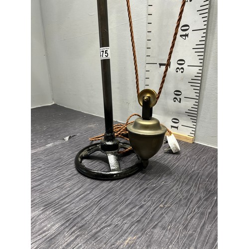 475 - Victorian pulley floor lamp rewired and working