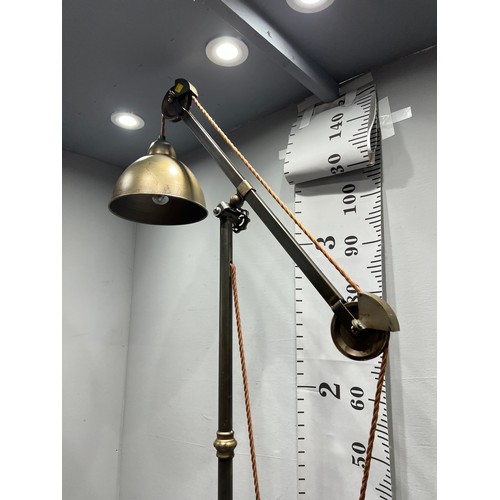 475 - Victorian pulley floor lamp rewired and working