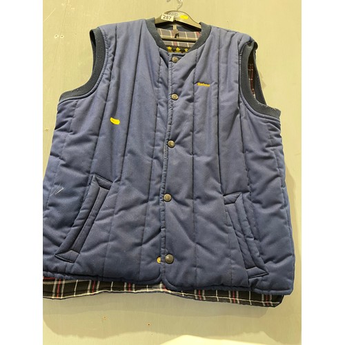 287 - Gents barbour gilet blue body warmer size L