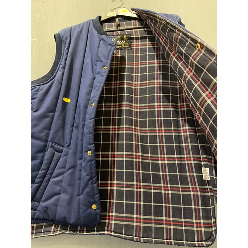 287 - Gents barbour gilet blue body warmer size L