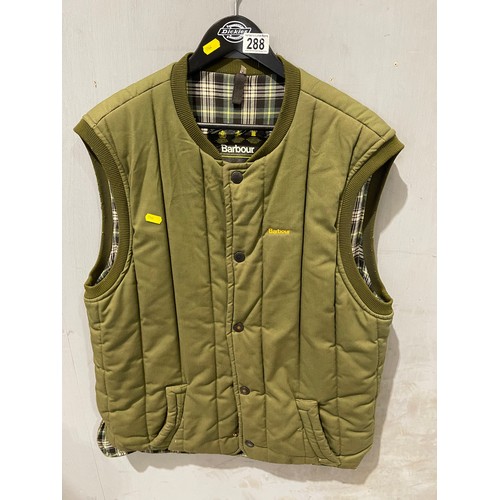 288 - Gents barbour gilet green body warmer Size L