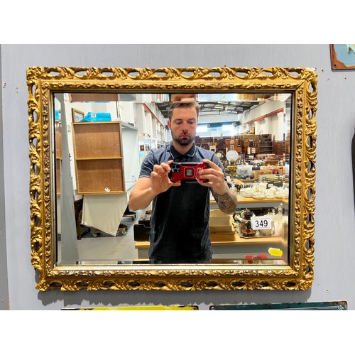 349 - Vintage mirror in gilt frame a/f