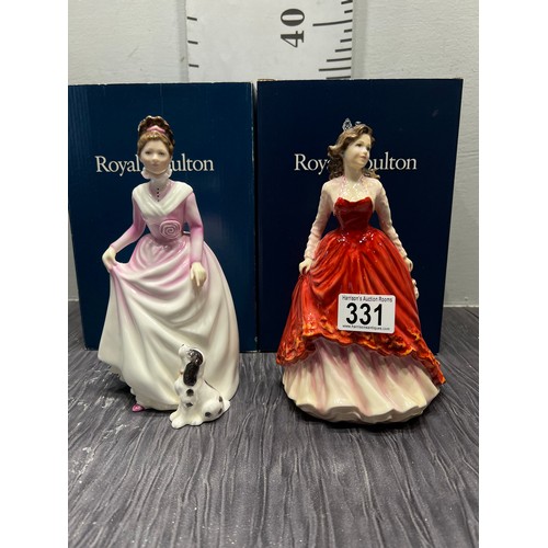 331 - 2 Royal doulton figures boxed special occasion good companion