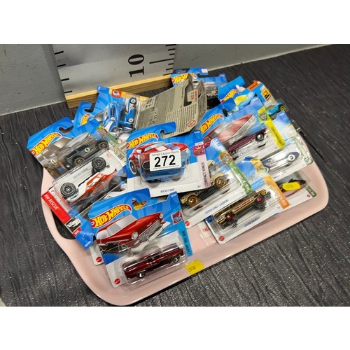 272 - Tray hot wheels cars unopened approx 20 tray not inc