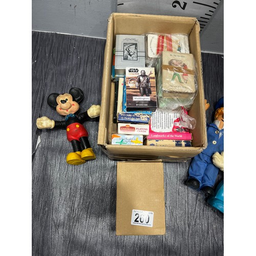 260 - Vintage Disney figures, cards etc