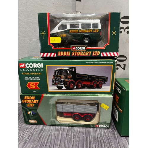 228 - 5 Corgi Eddie Stobart transport vehicles all boxed