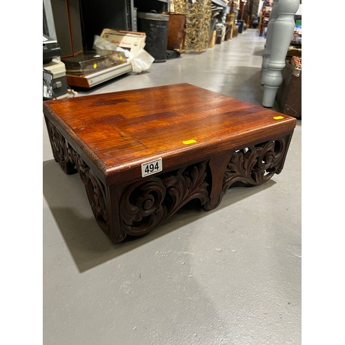 494 - Wooden oriental style table / stool