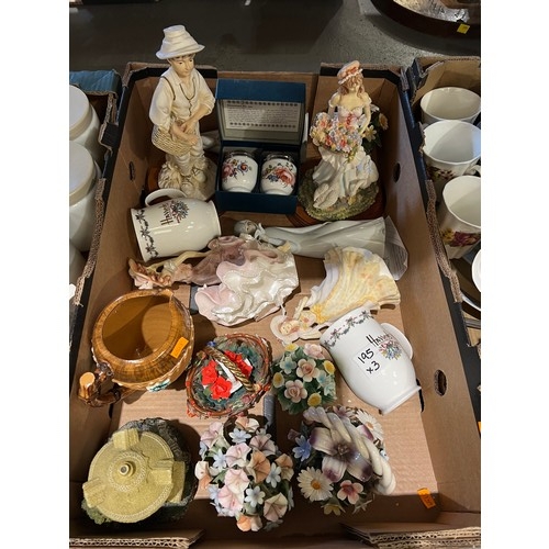 195 - 3 Boxes pottery etc inc eternal b&w tea ware etc