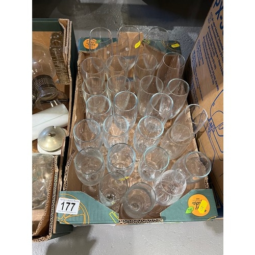 177 - 2 Boxes glassware