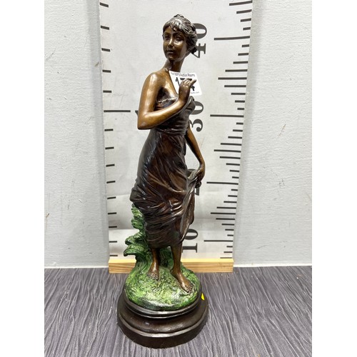 174 - Bronze art deco style lady statue