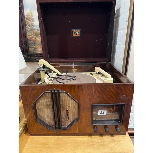 83 - Vintage 1920/30's record player radio