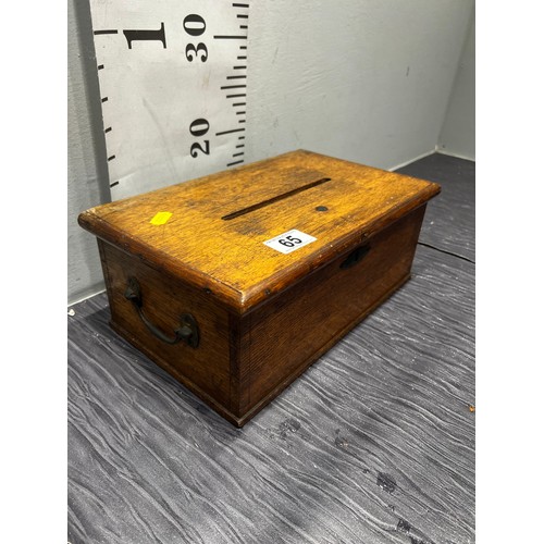 65 - Vintage wooden letter box