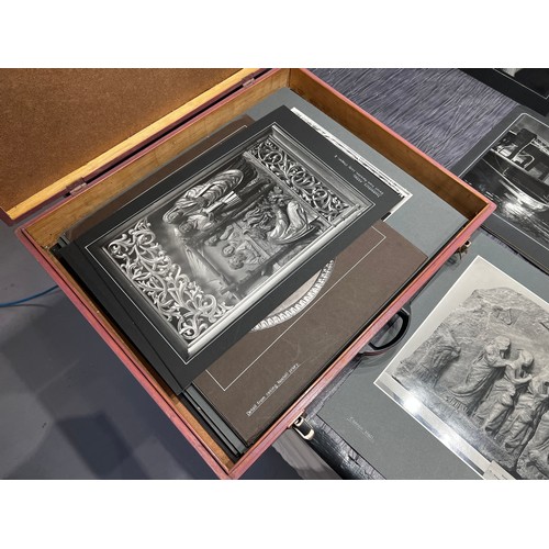 55 - Quantity large  photographs in wooden case