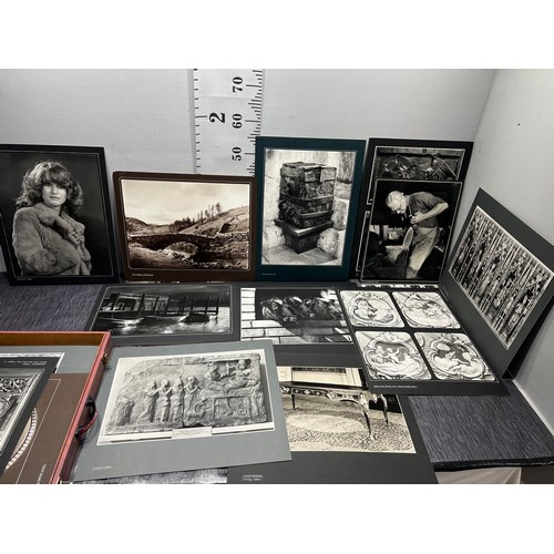 55 - Quantity large  photographs in wooden case