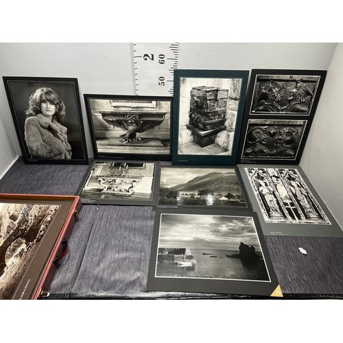 55 - Quantity large  photographs in wooden case