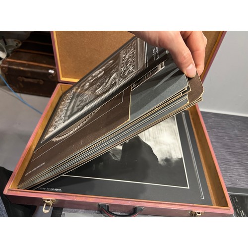 55 - Quantity large  photographs in wooden case