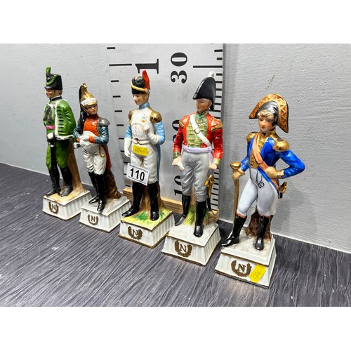 110 - 5 Porcelain Napoleonic figures