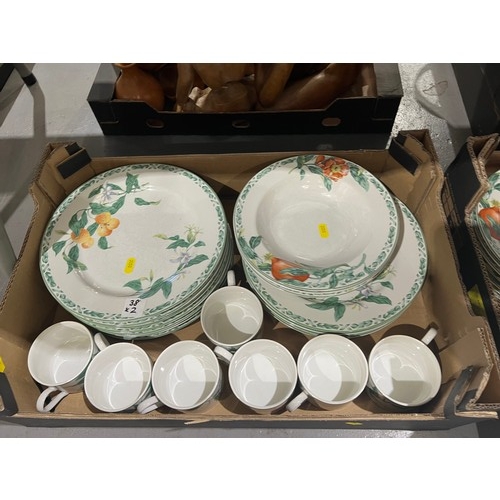 38 - 2 Boxes pottery dinner/tea ware