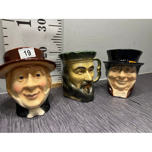 19 - 4 Kingston pottery character jugs