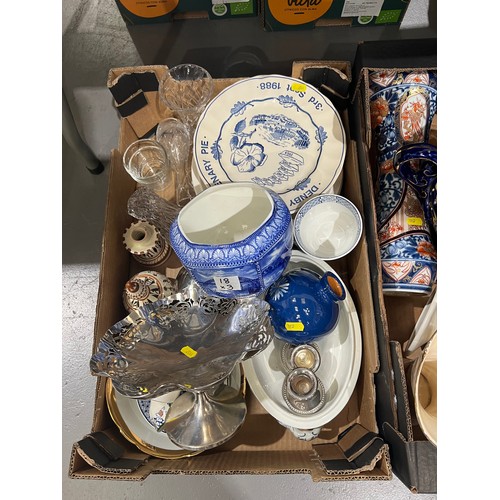 18 - 3 Boxes china pottery etc