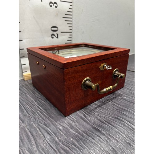 1 - Ships compass in wooden case