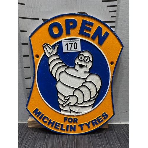 170 - Cast iron Michelin sign 'open'