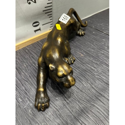 168 - Bronze lion figure