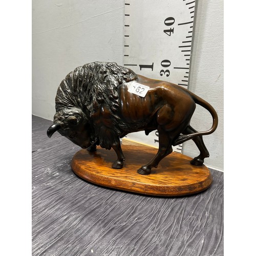 162 - Large heavy bronze buffalo