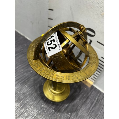 152 - Brass armillary sphere