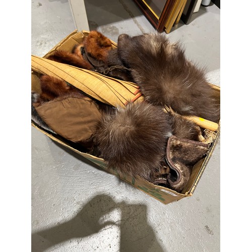 148 - Box fur stoles etc