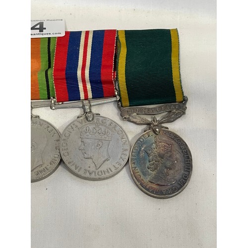 WW2 Medals on ribbon rack