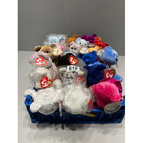 Collection of beanie Ty bears