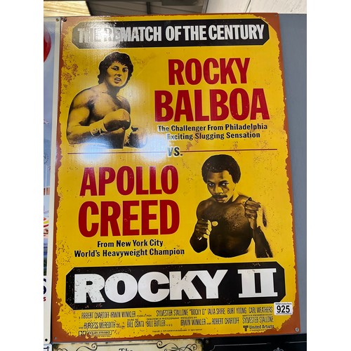 Advertising display metal sign rocky