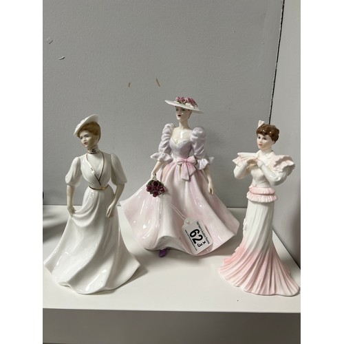 62 - 3 Coalport figures