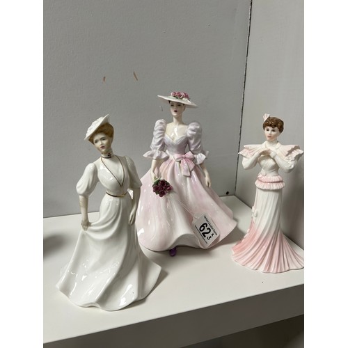 62 - 3 Coalport figures